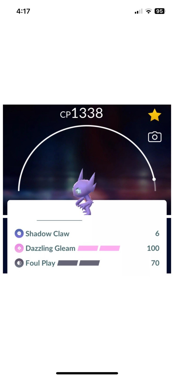 Sableye Great League Level 40 PvP, 2 Charge , Under 1500 PKMN Go