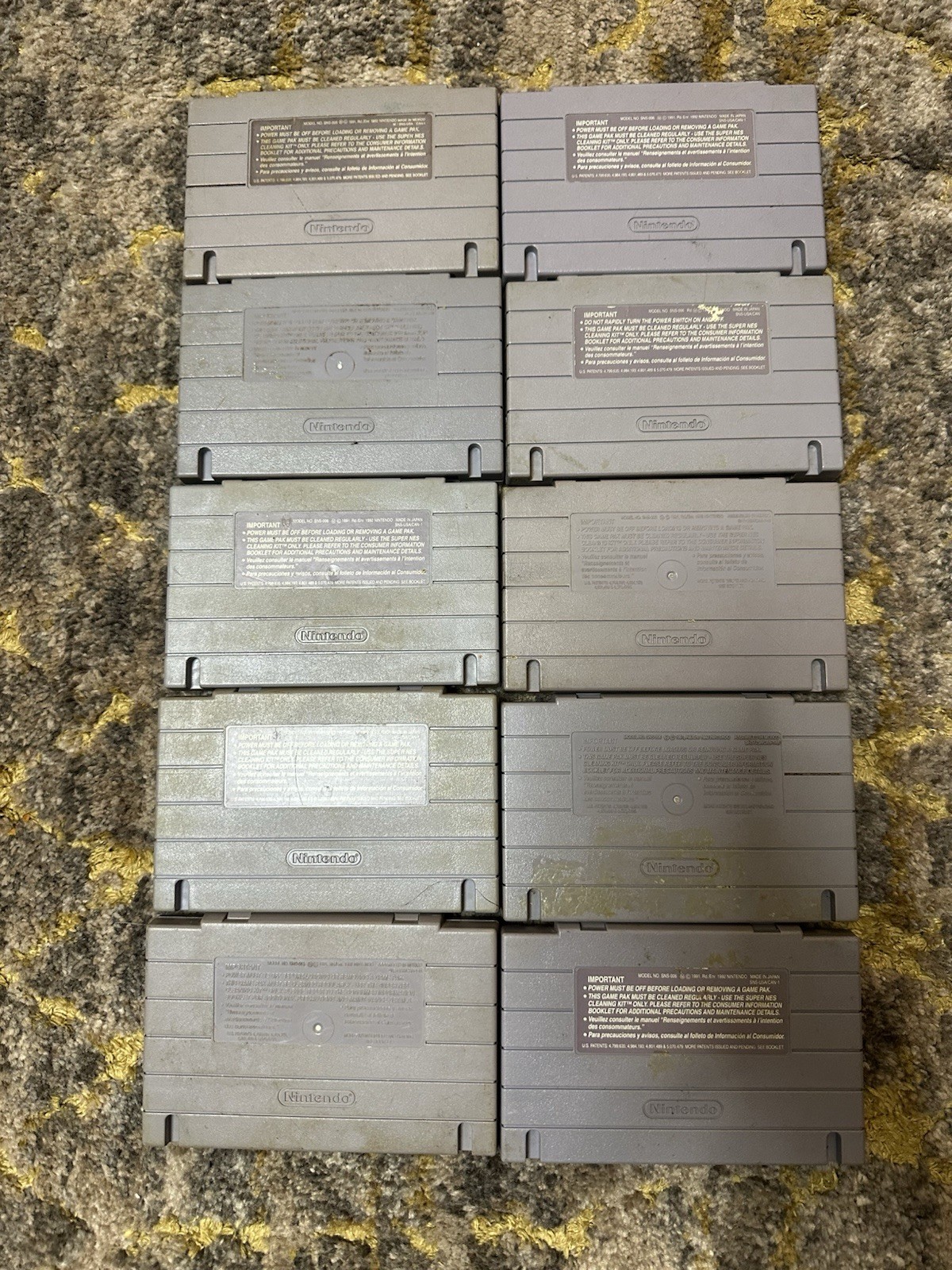SNES Games Lot 10 Games Untested