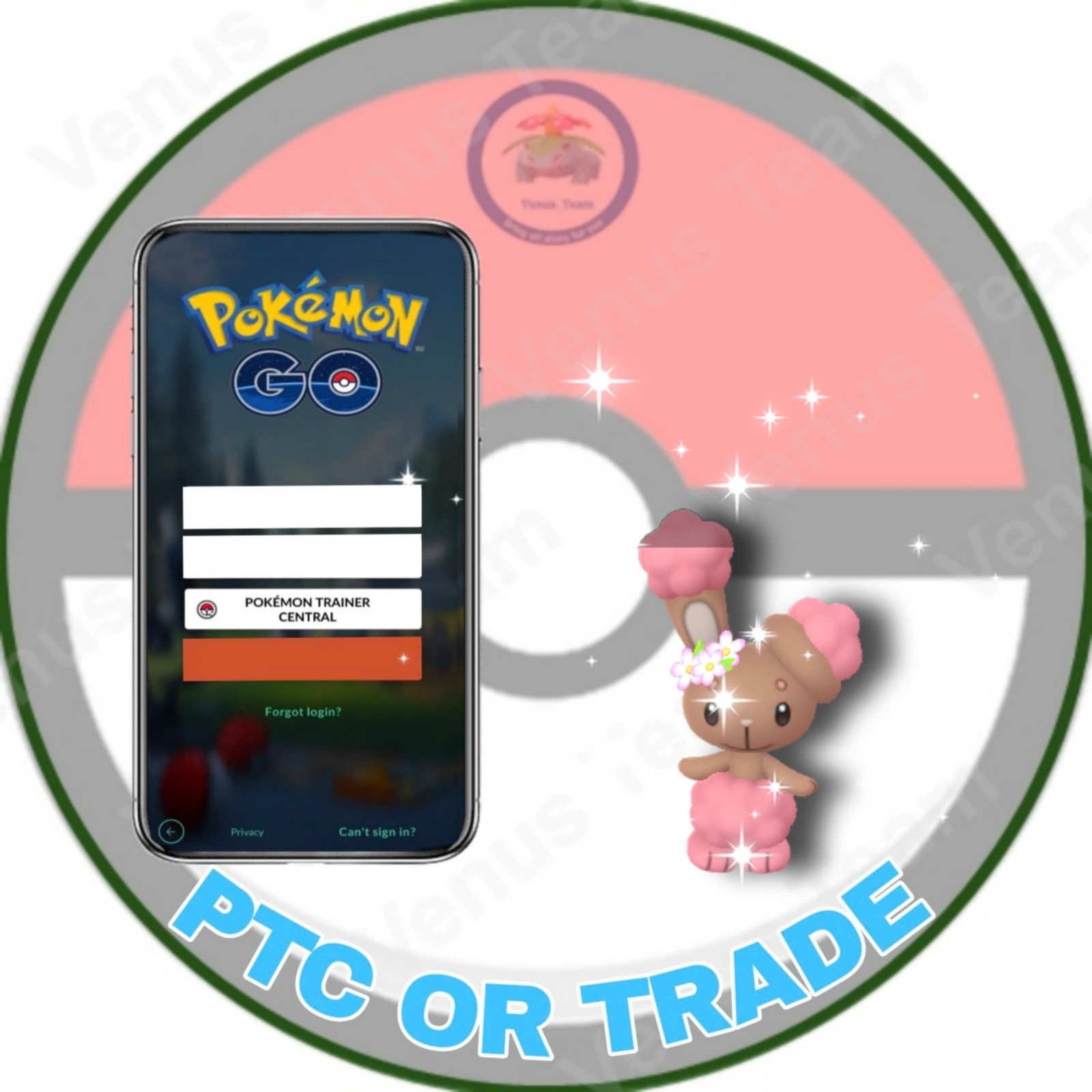Pokémon Go ✨ Shiny Buneary Flower Crown ✨ PTC 80K OR 1Mil Dust