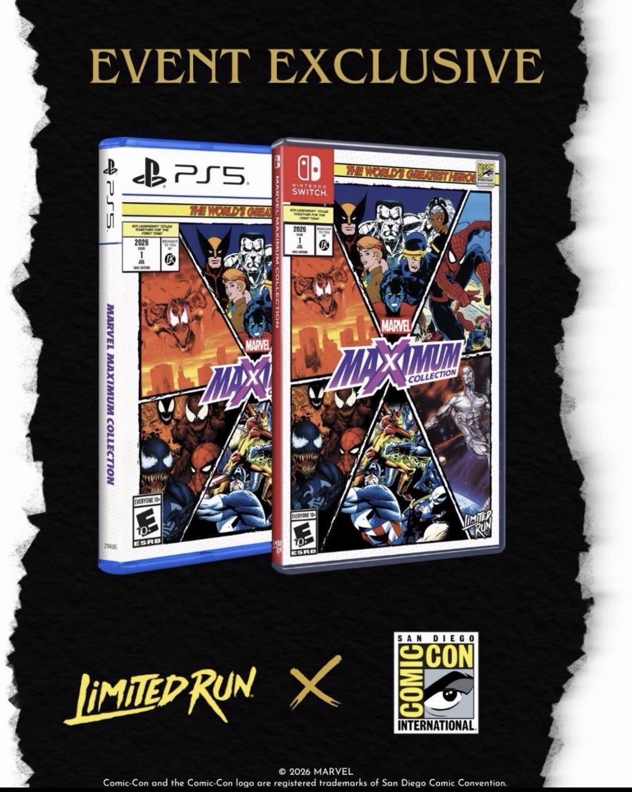 SDCC 2026 Limited Run Games Marvel MaXimum Collection Nintendo Switch Presale