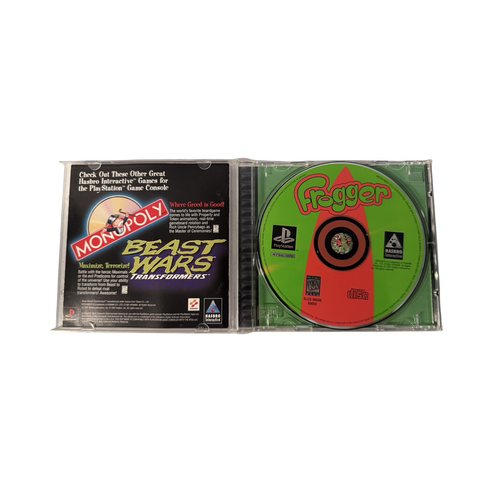 1997 Frogger Black Label Sony PlayStation PS1 CIB Hasbro Game (COMPLETE)