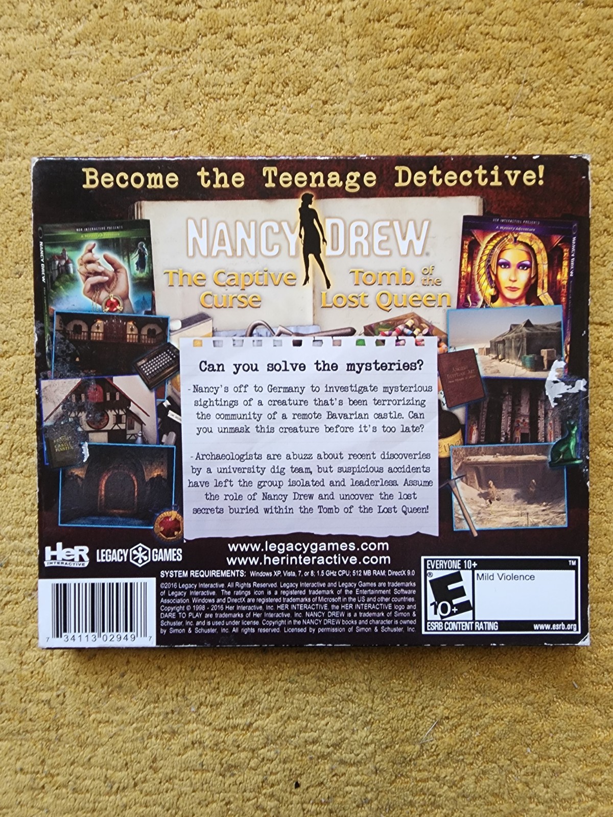 Legacy Amazing Adventure Games Nancy Drew 2 Pack Vol 2