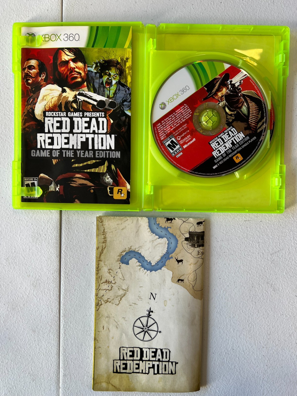 RED DEAD REDEMPTION “GOTY” XBOX 360 CIB W/MAP–PRISTINE CONDITION–