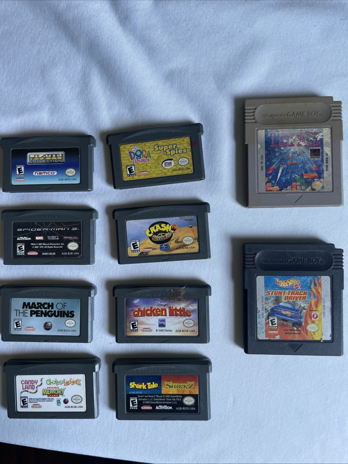 Lot of 10 Games For GameBoy And GameBoy Advance (Authentic Tested)