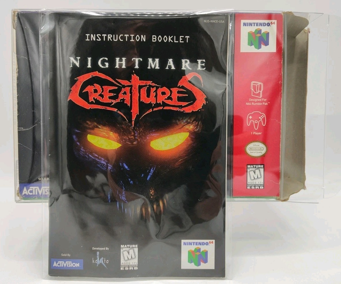 Nightmare Creatures – (N64, 1998) *CIB + Case Protector* VGC* Tested! VINTAGE!!!