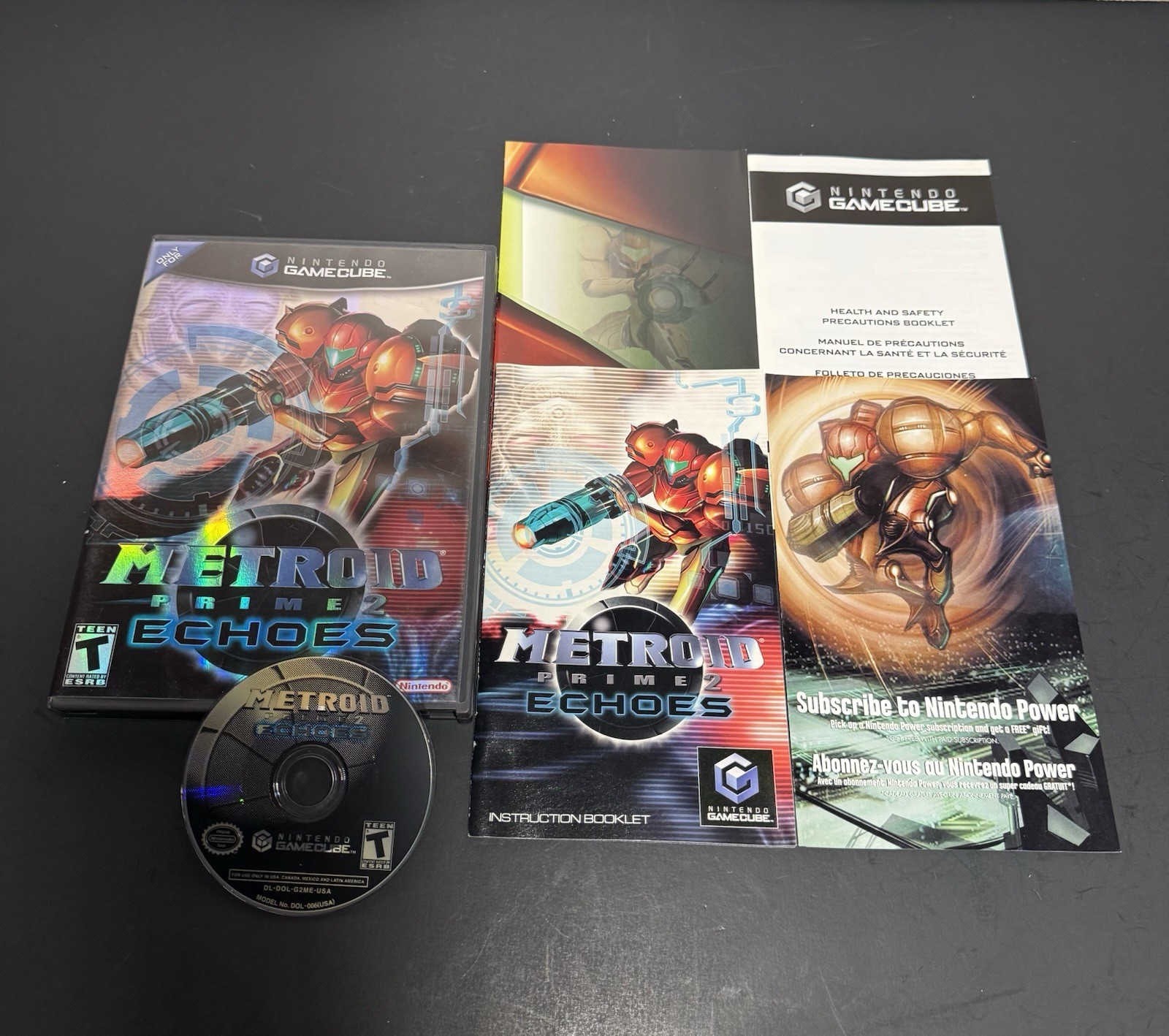 Metroid Prime 2 Echoes Nintendo GameCube Complete CIB + Inserts Black Label