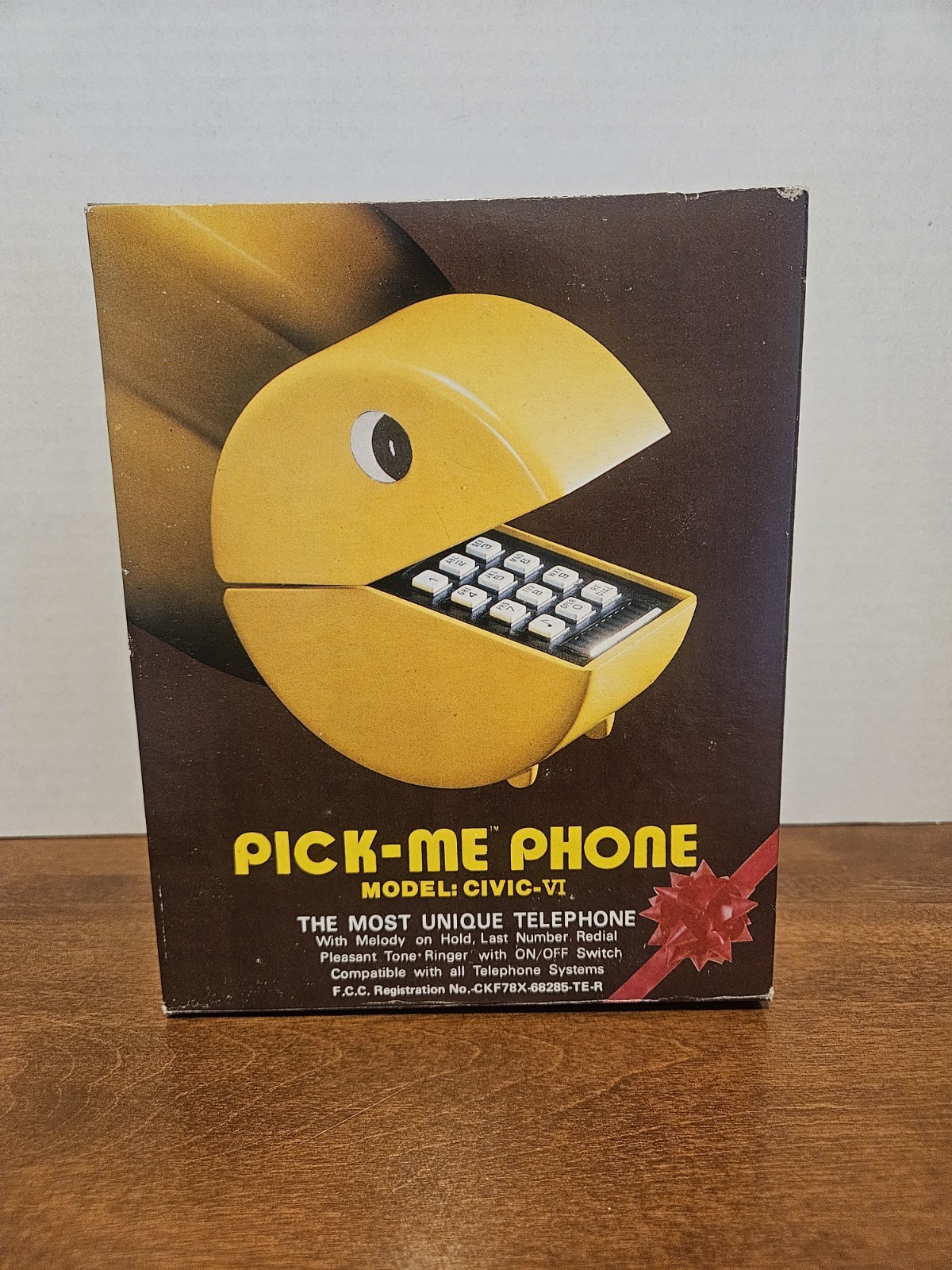 HTFRetro Pac-Man Phone CIB 80s Bally Midway Atari VTG W/ Box Pick-me Civic Vi