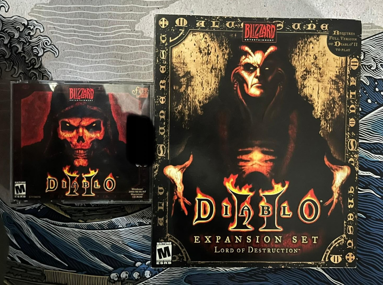 Diablo I , II + Diablo II: Lord of Destruction Expansion Set + Warcraft 3 Poster