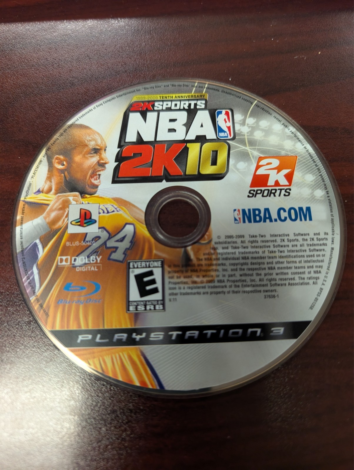 NBA 2K10 (Sony PlayStation 3 PS3, 2009) NO TRACKING – DISC ONLY 6774