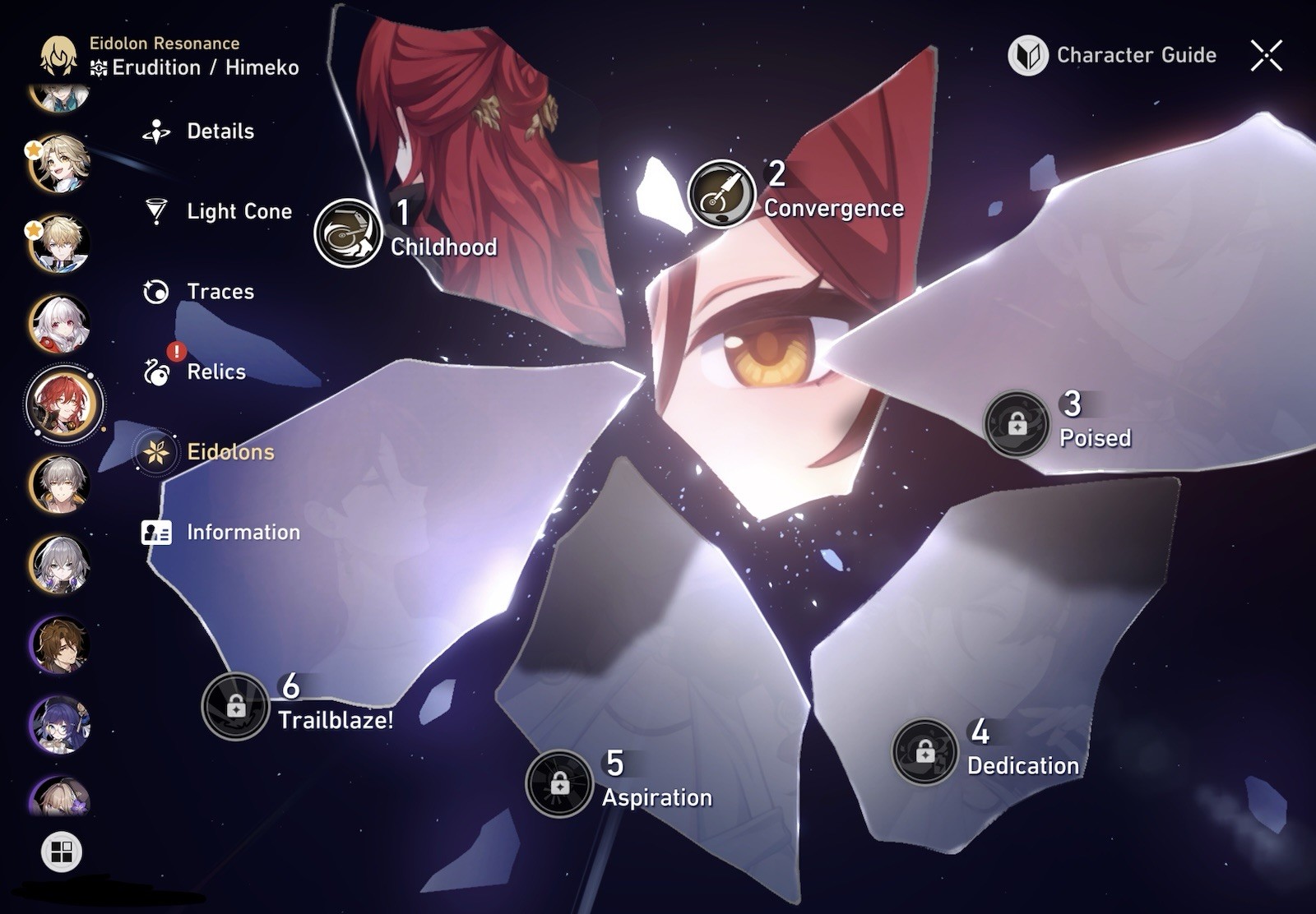 Asia-Honkai: Star Rail 53×5 Account Castorice, Light Cones, Characters, Eidolons