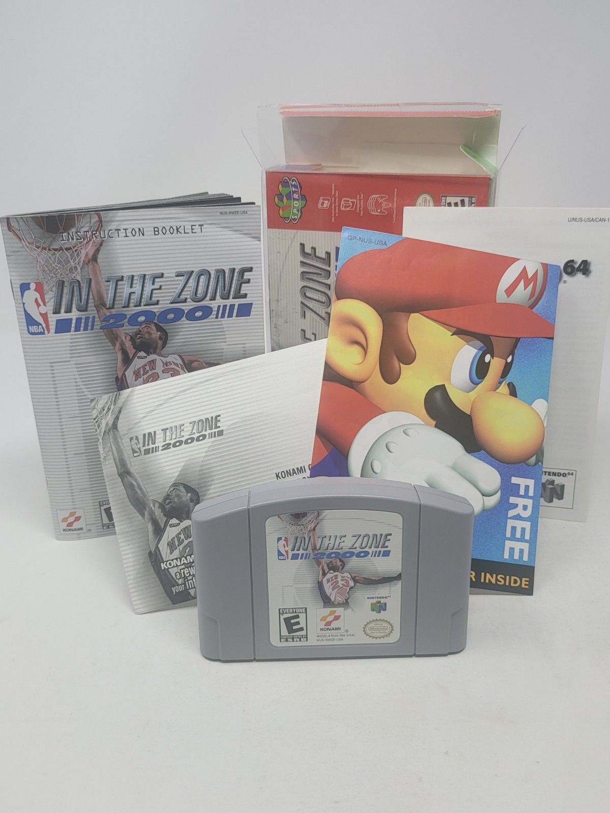 NBA in the Zone 2000 N64 – Authentic Complete In Box CIB – Reg Card Rare