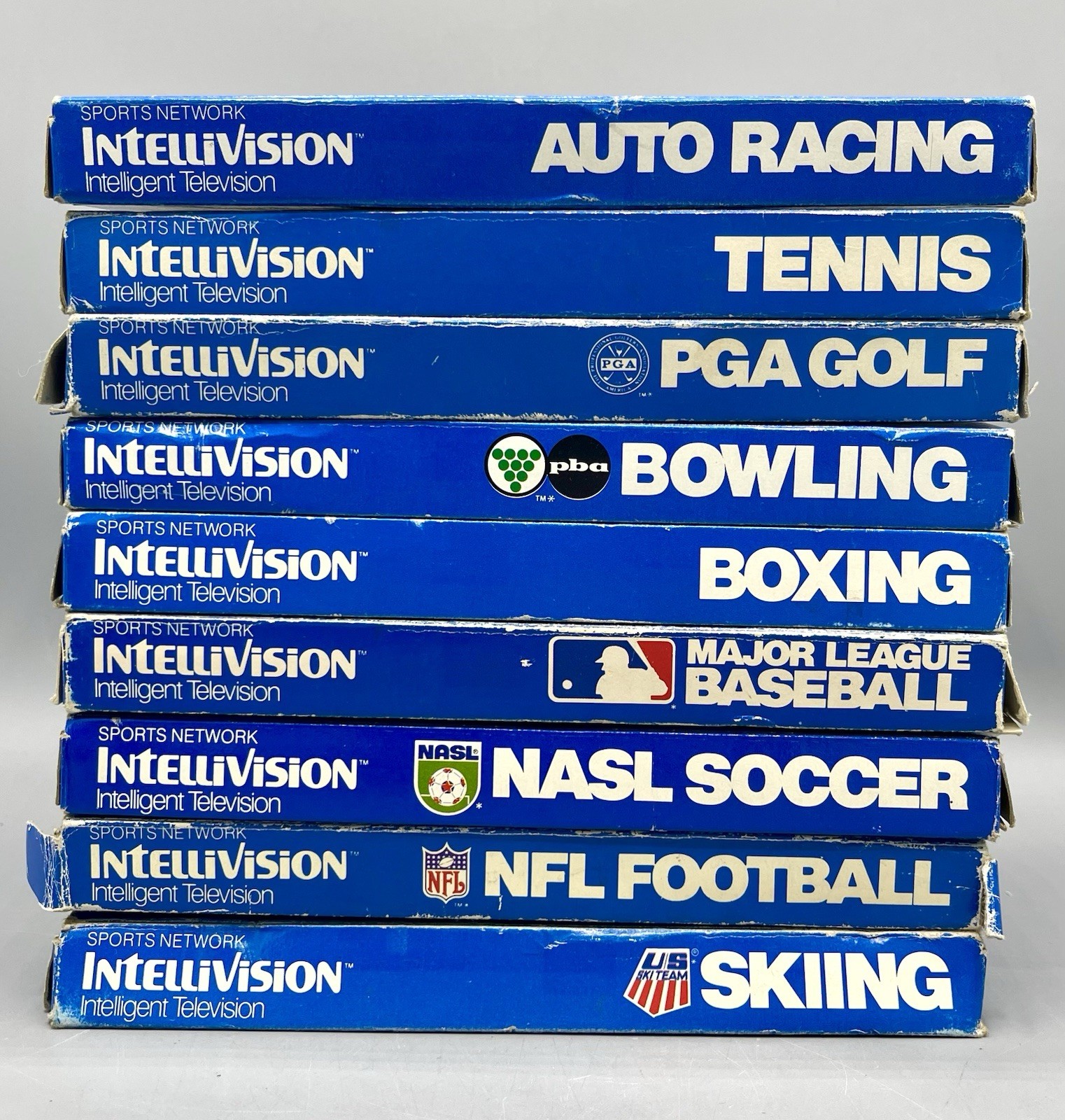 9 Intellivision Sports Network Games | Boxes Manuals Overlays ALL TESTED & WORK