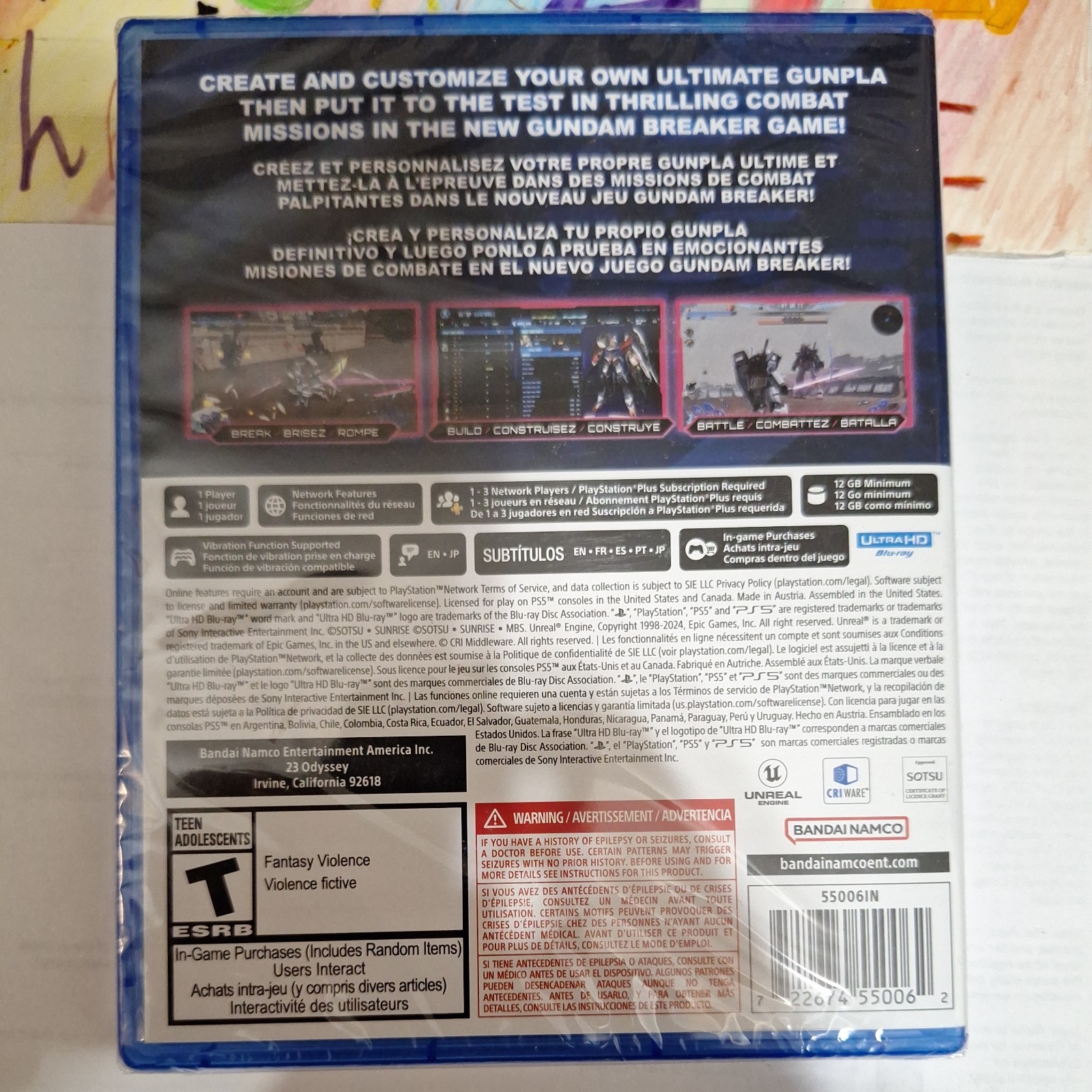 Gundam Breaker 4 PS5 Brand New Sealed Physical Disc Playstation 5 Ships in a Box