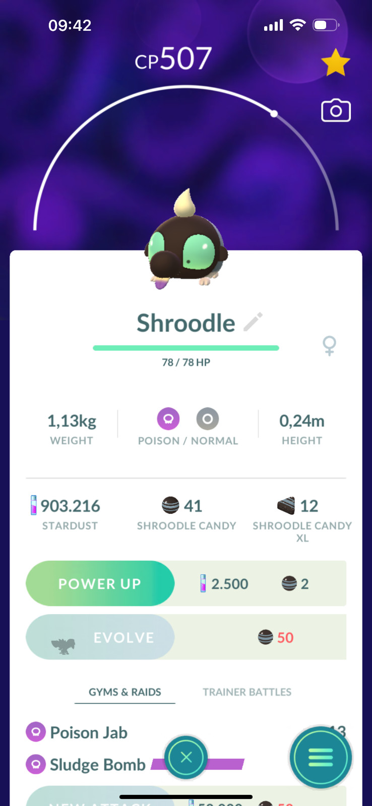 Pokémon Go | Shroodle | Trade 20K Stardust (Random)