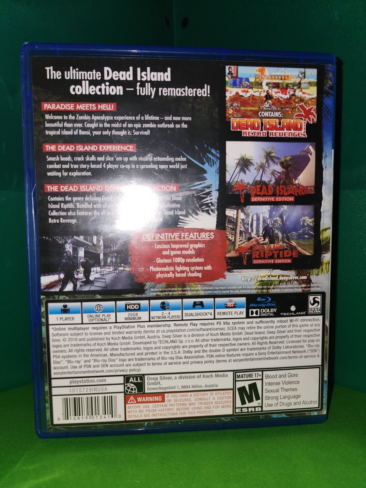 CIB w/ Insert – Dead Island Definitive Collection (Sony PlayStation 4, 2016) PS4