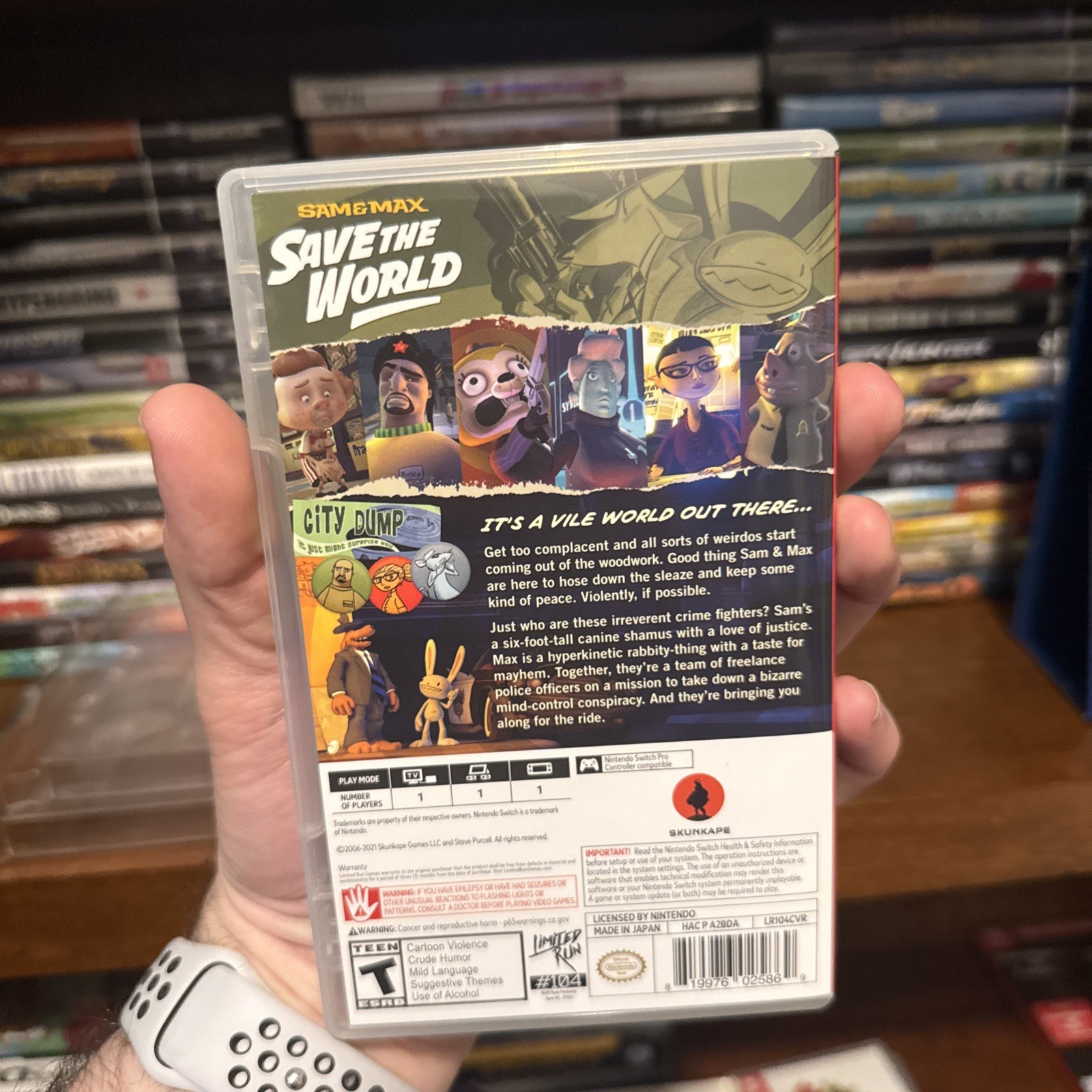 Sam & Max Save The World Nintendo Switch CIB Tested Limited Run