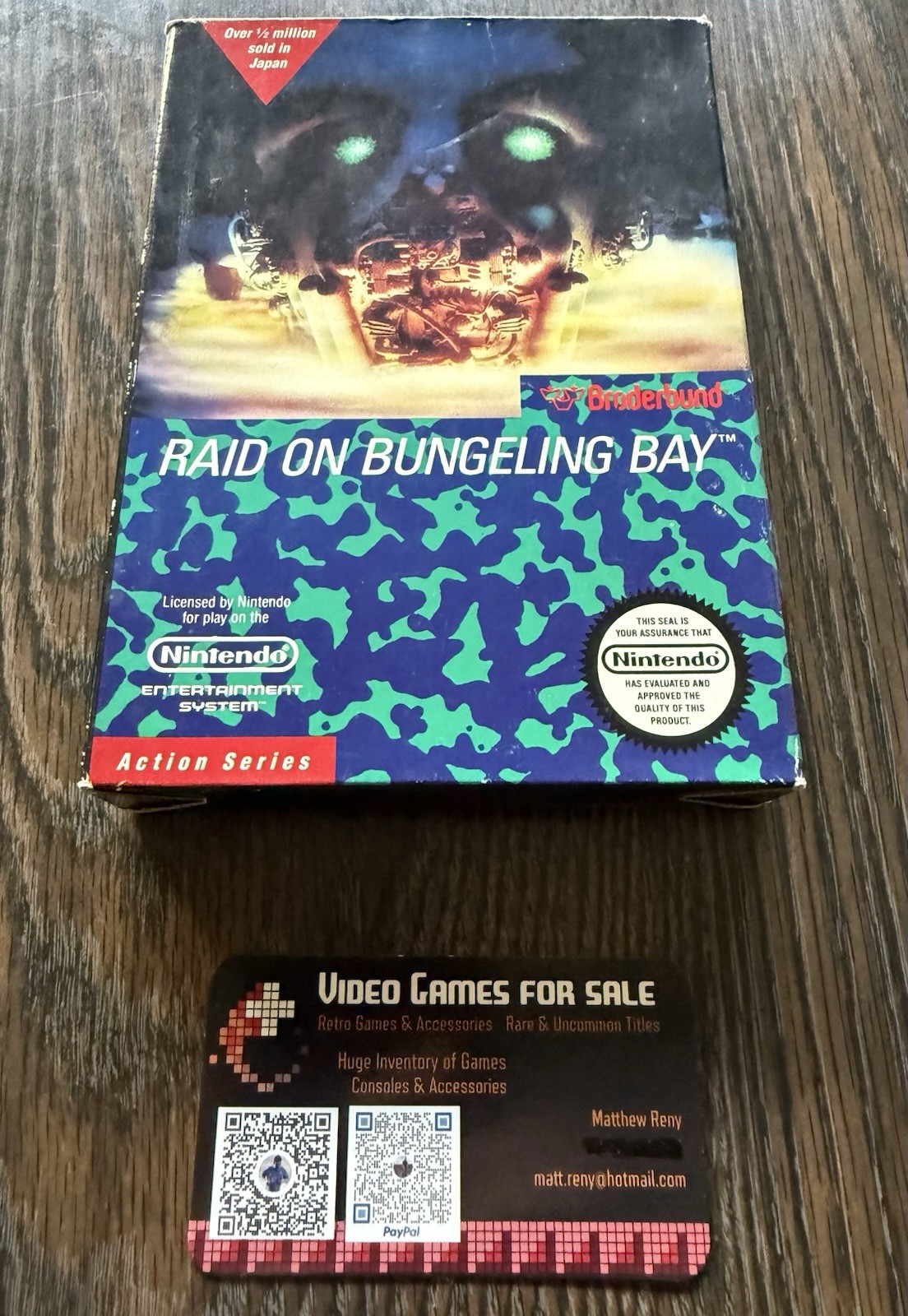 Raid on Bungeling Bay Complete CIB Hangtab FIRST PRINT Nintendo NES 1987 RARE🔥