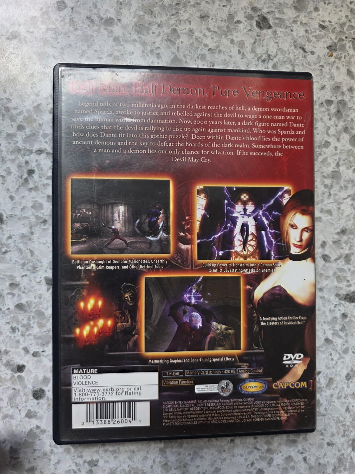 Capcom Devil May Cry PS2 2001 Action Adventure M 1 Player NTSC-U/C