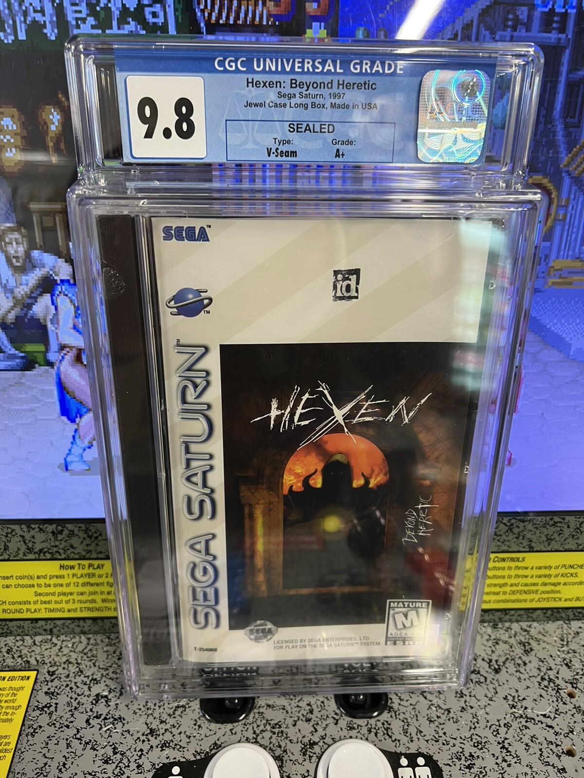 1997 Sega Saturn Hexen id Software First Person Shooter FPS CGC 9.8 A+ Sealed