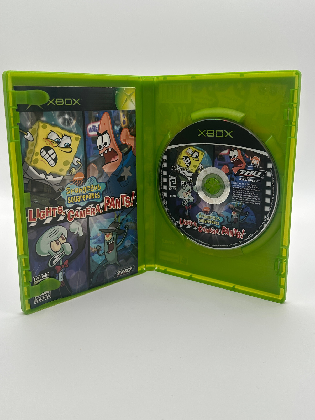 SpongeBob SquarePants: Lights, Camera, Pants (Microsoft Xbox)-CIB-TESTED & WORKS