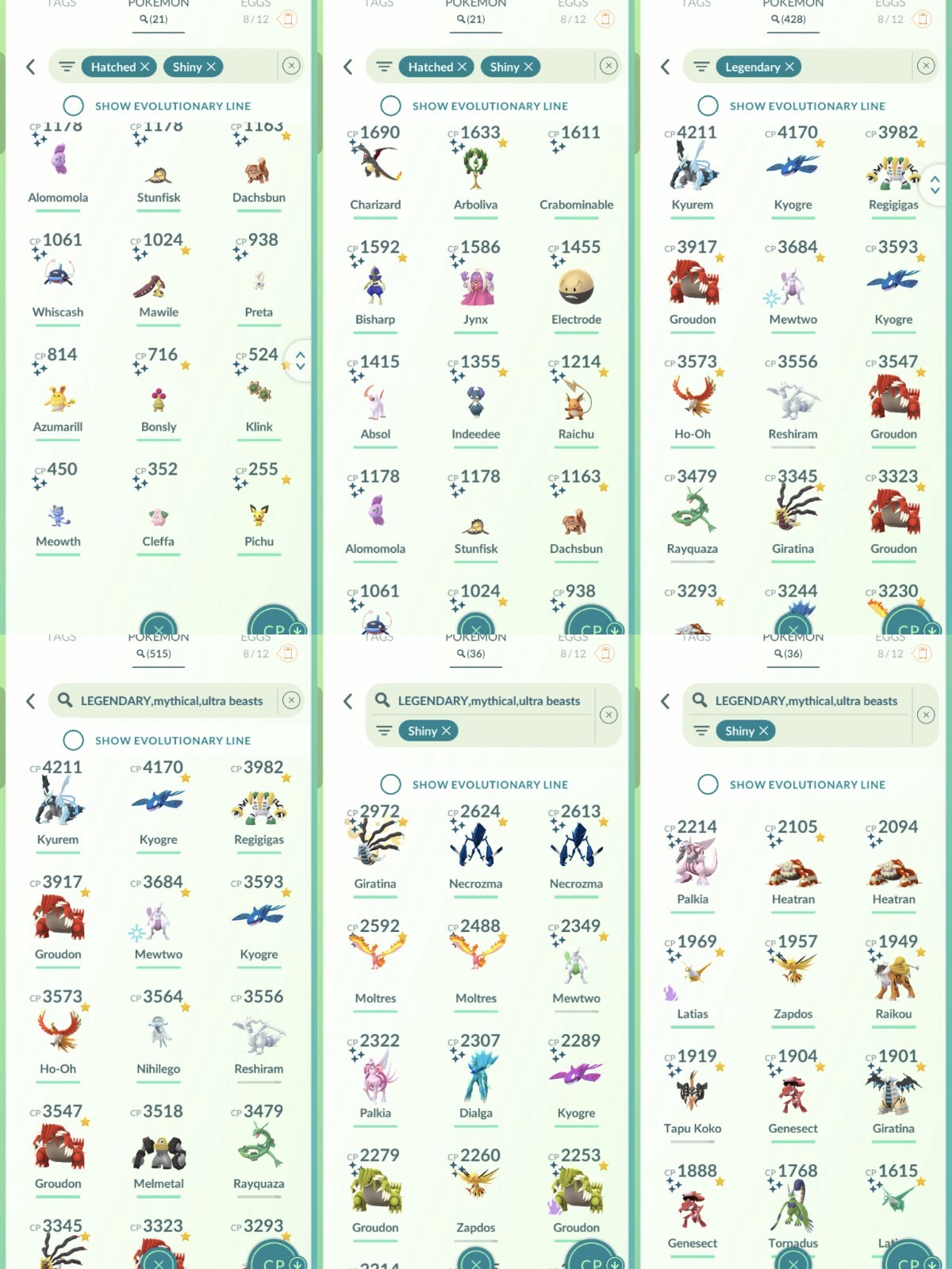 LEVEL 69 ACC BOTH SHADOW APEX LUGIA & HO – OH ALL SHINY/NON-SHINY MYTHICALS AVAI