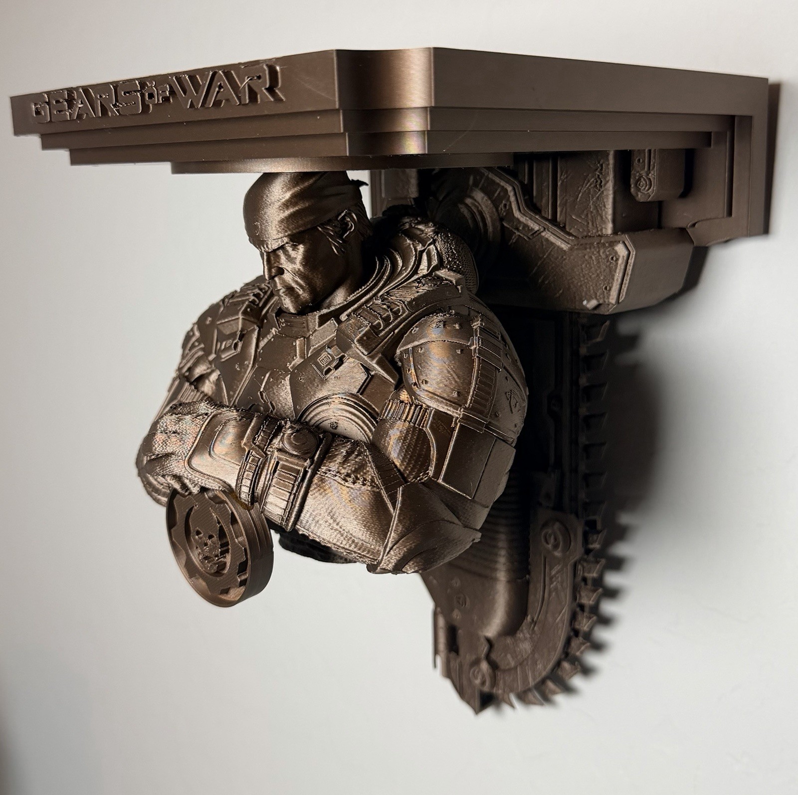 GOW Gears Of War Marcus Fénix Like 7×7 Top Wall Shelf Collectible New