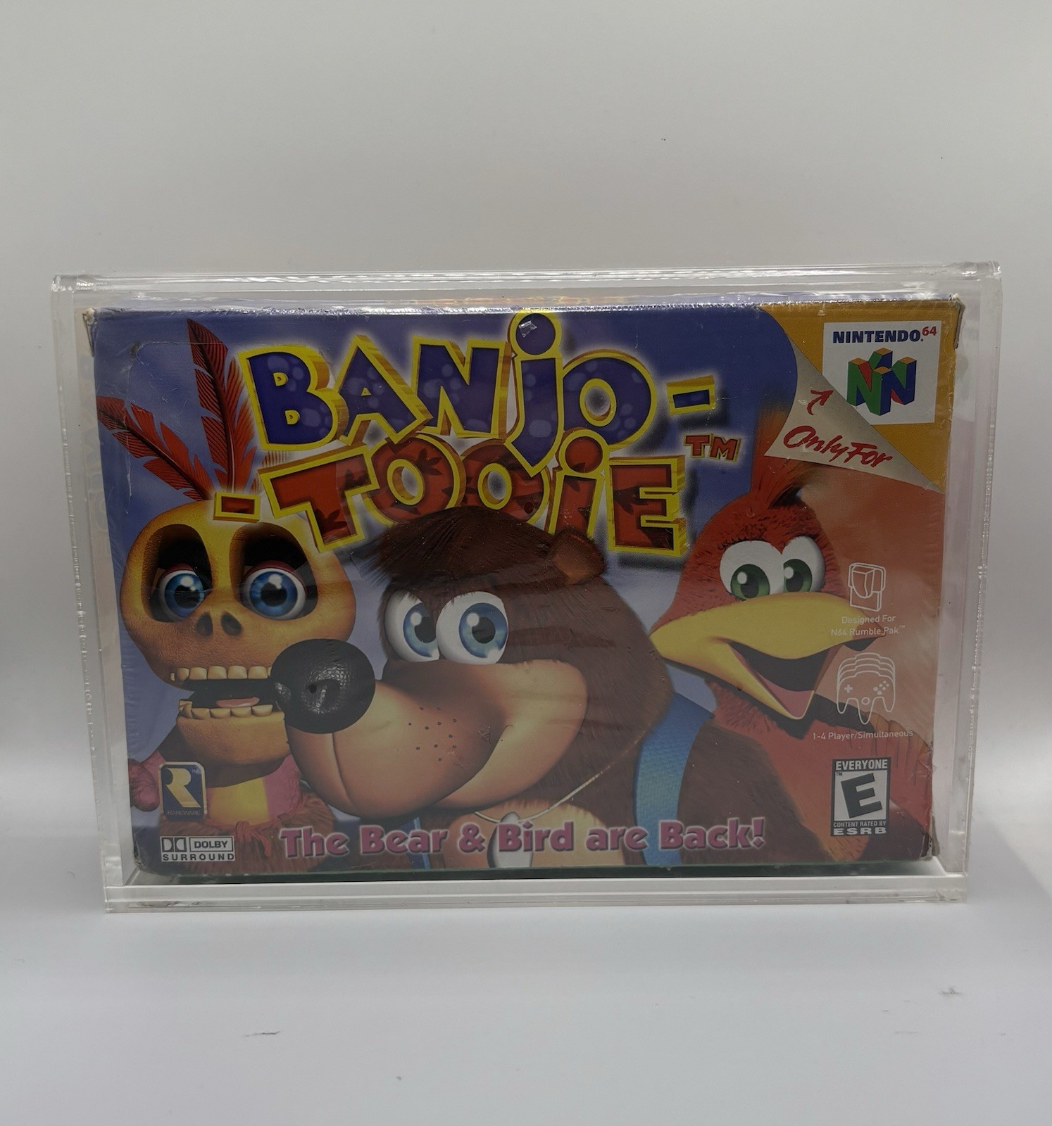 BANJO TOOIE NINTEDO 64 N64 SEALED CIB TORN PLASTIC AND SLIGHT BOX WEAR