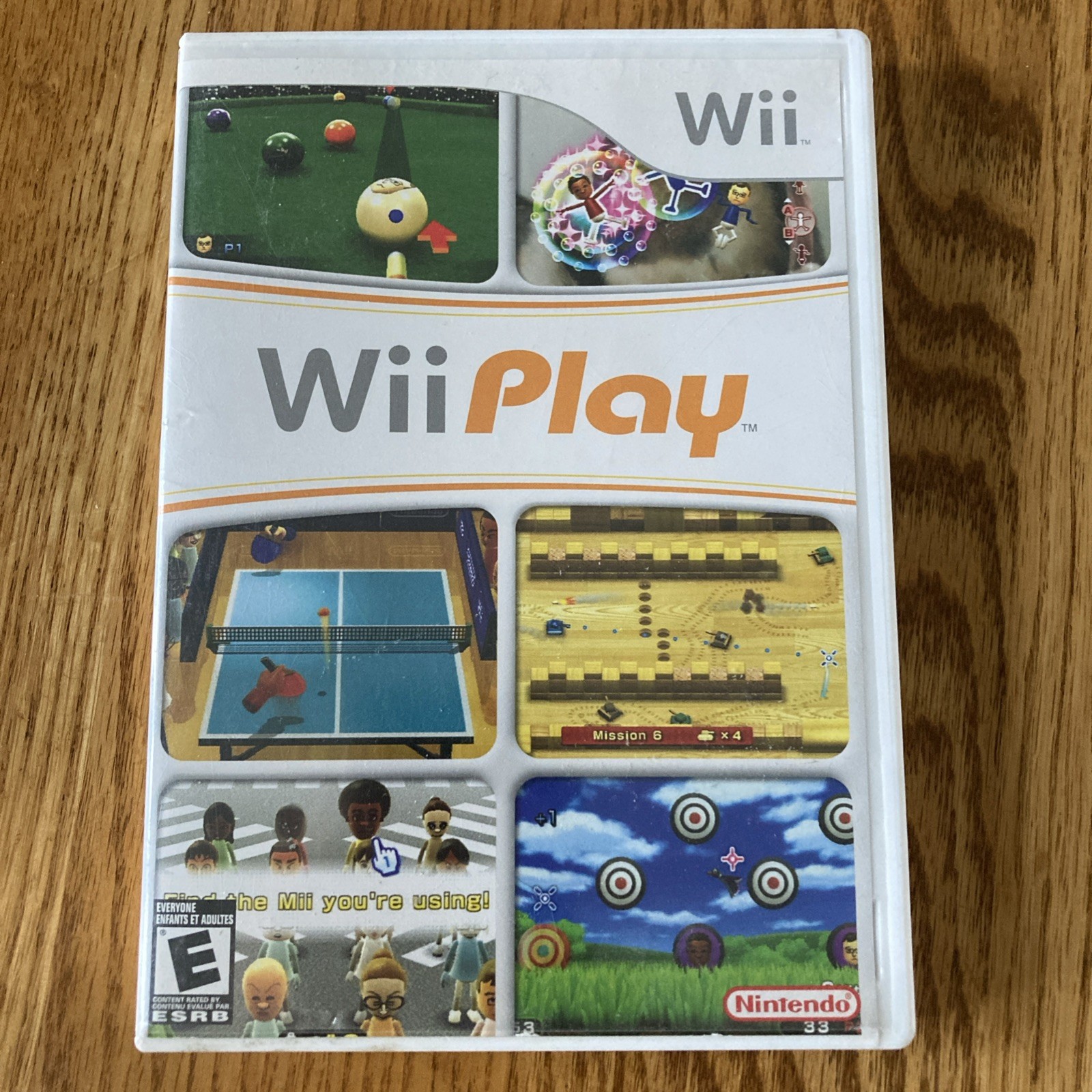 Nintendo Wii Play Multiplayer Sports Arcade Game Billiards Tennis Manual