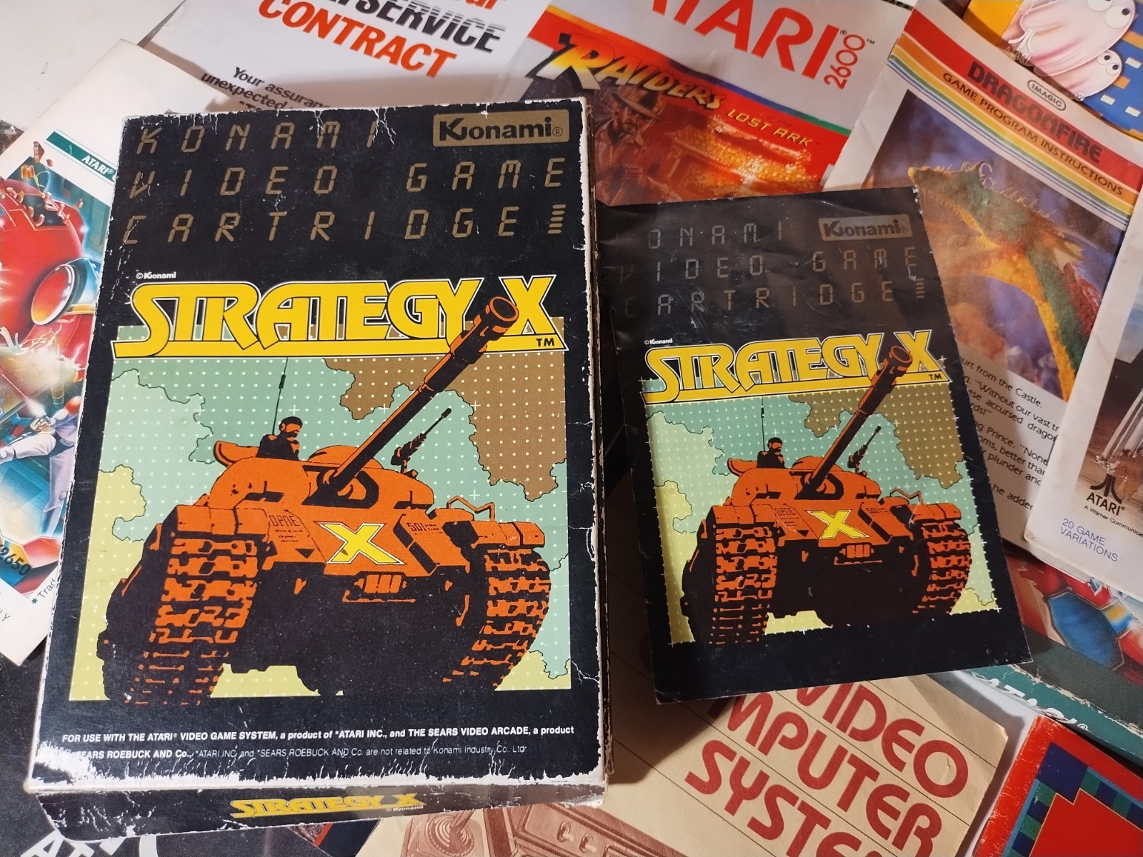 *Acceptable* Empty Atari 2600 Game Boxes & One Intellevision Game +Papers
