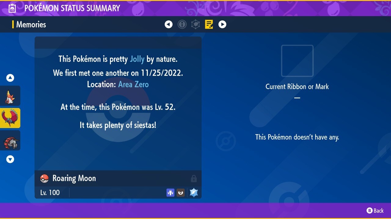 Shiny 6IV XXXL EV Trained Jolly Roaring Moon Pokemon Scarlet/Violet