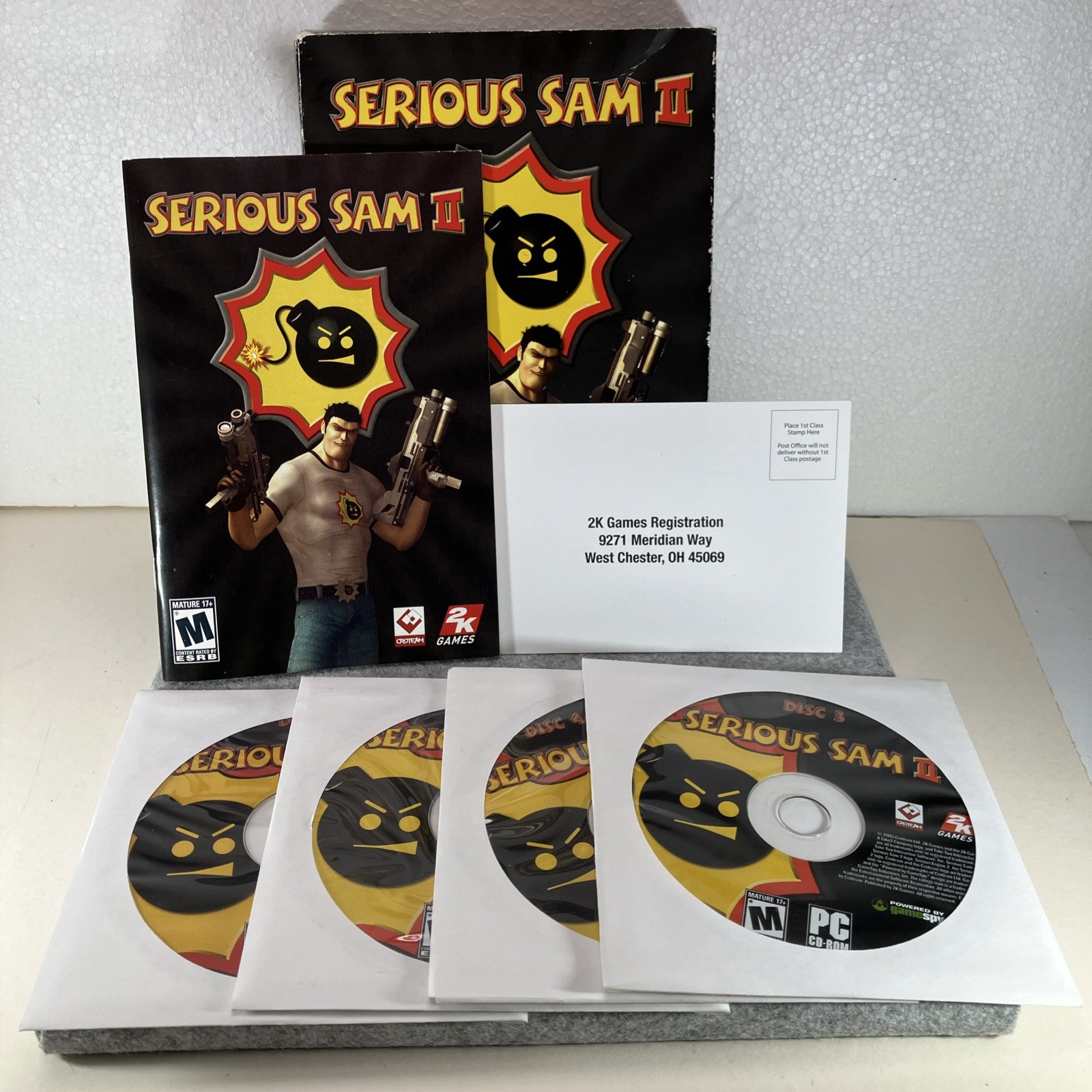 Serious Sam 2 PC CD-ROM, 4 Mint Condition Discs & Manual Mature 17+ 2 K Games