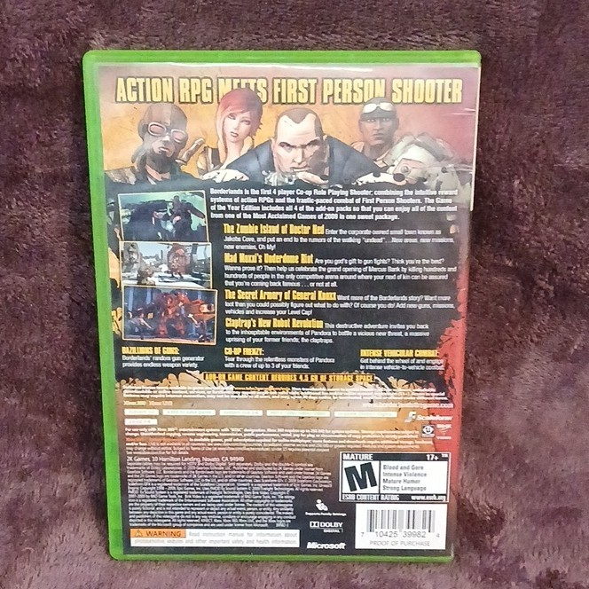2K Games Borderlands GOTY Edition Xbox 360 NTSC-U/C M Mature 2009 FPS