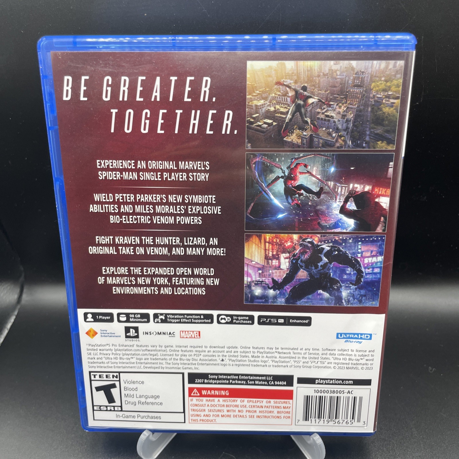 Marvels Spider-Man 2 Standard Edition (Sony PlayStation 5 2023) Excellent