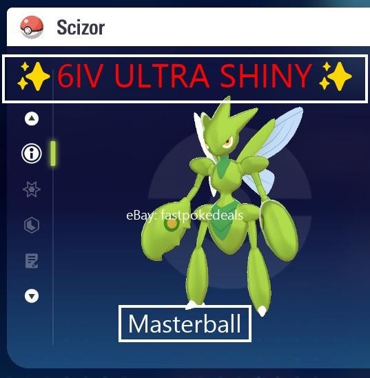 Pokemon Legends ZA ✨ 6IV Shiny Alpha Scizor ✨Fast 🚀Masterball Held