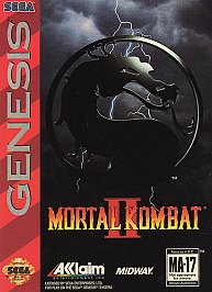 Mortal Kombat II (Sega Genesis, 1994) Game, Clam Shell Case – Manual – Poster