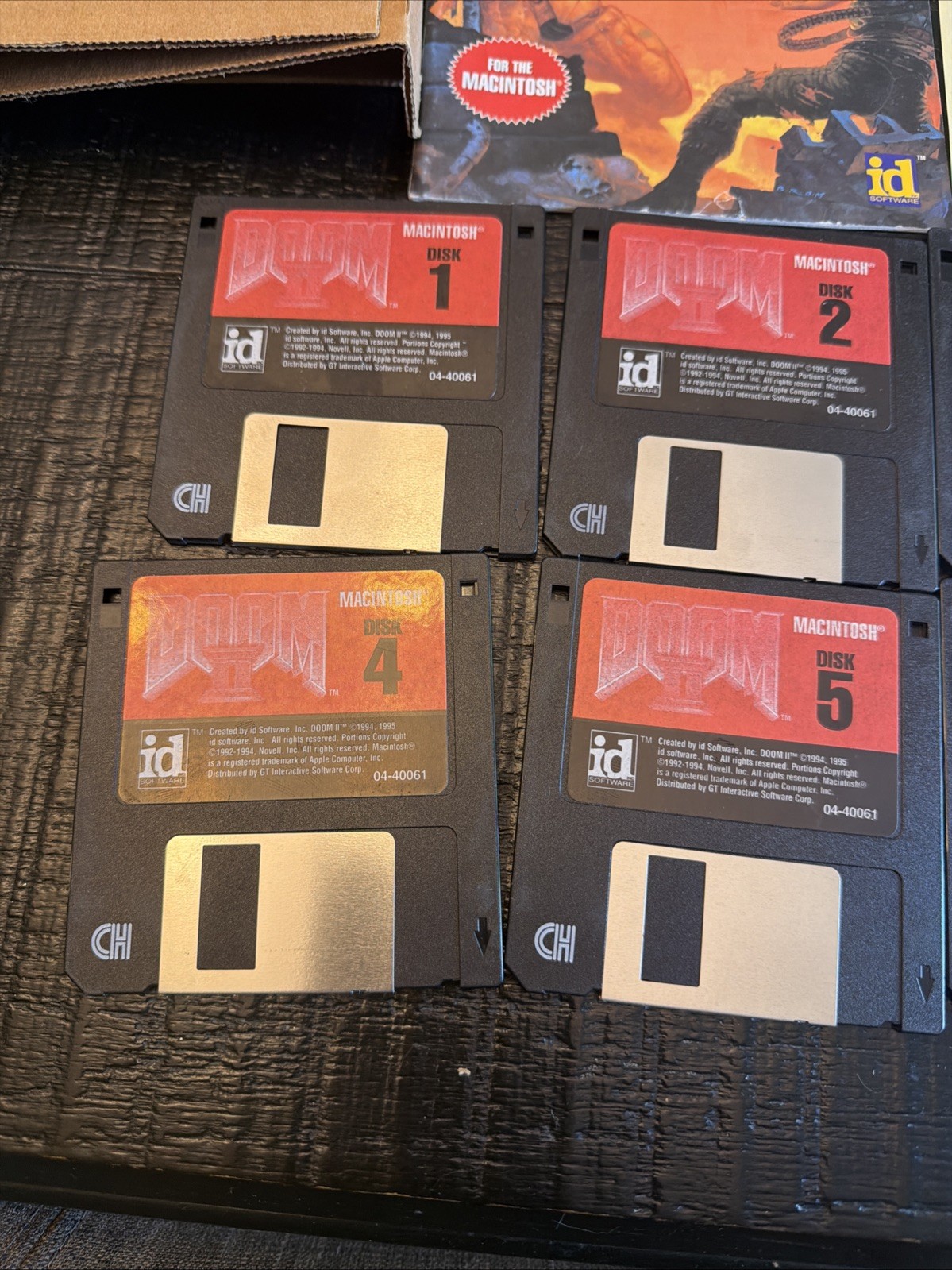 Doom II 2 Macintosh Apple Big Box Floppy Disk Ver 1.0 id Software 1994 CIB Rare