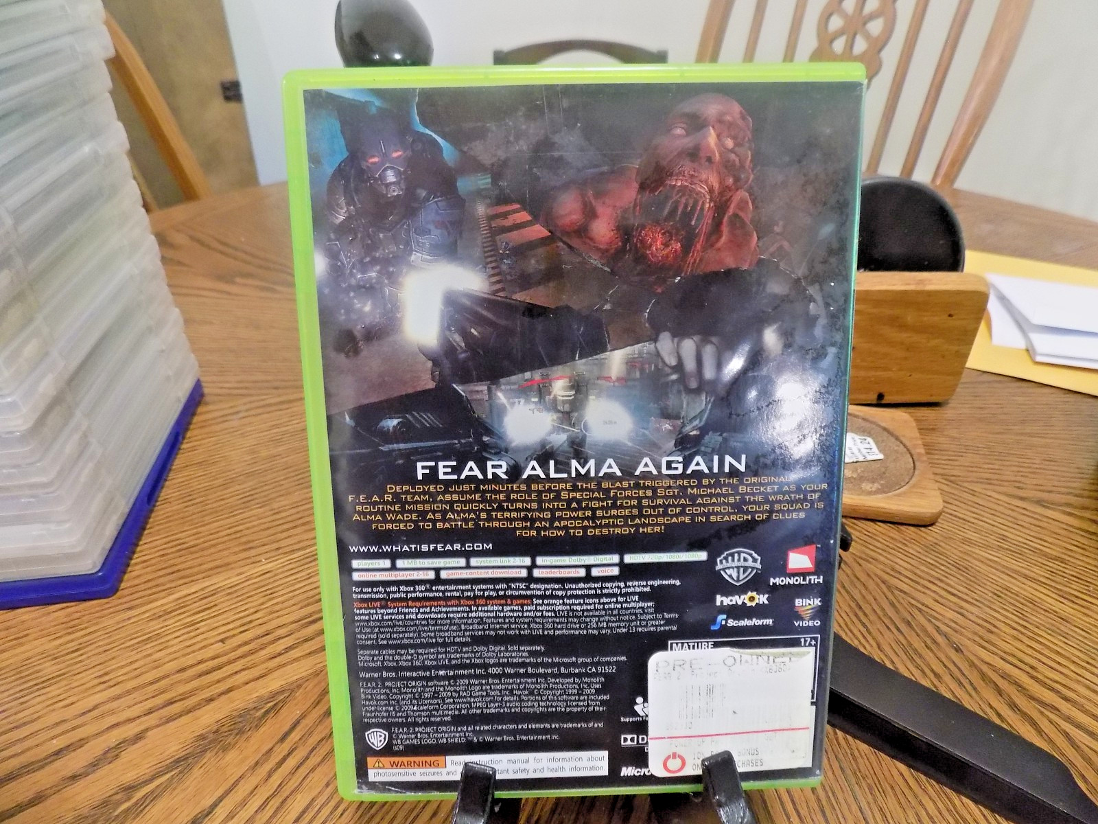 F.E.A.R. 2: Project Origin CIB good shape tested (Microsoft Xbox 360, 2009)