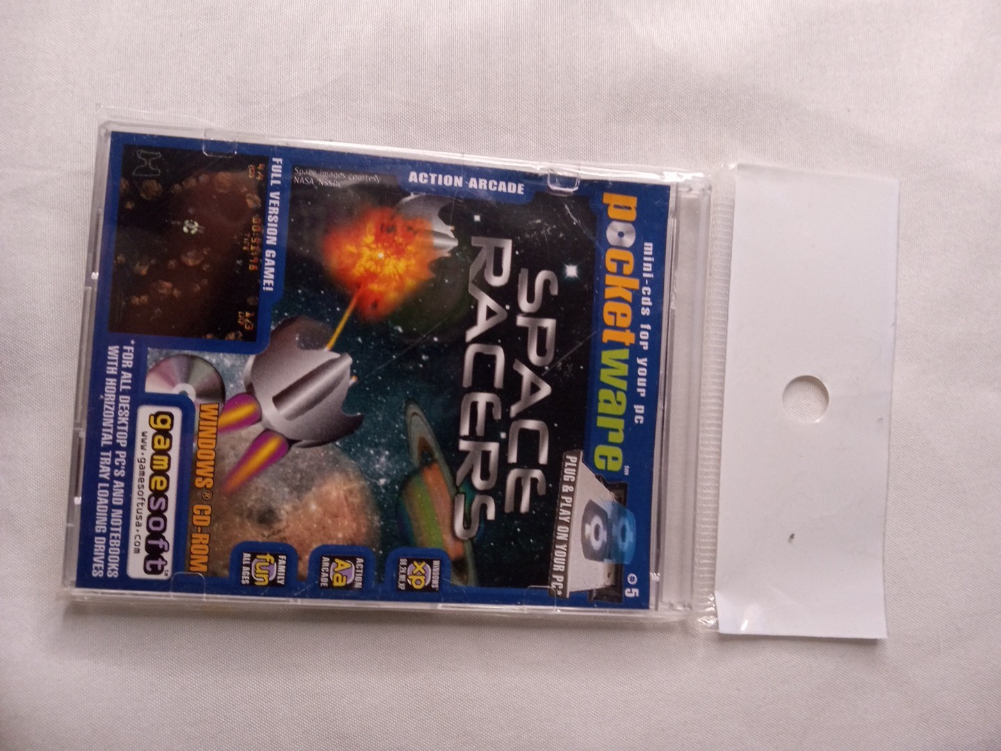 Space Racers Mini-CD Pocketware Game Soft Action Arcade PC Windows Video Game