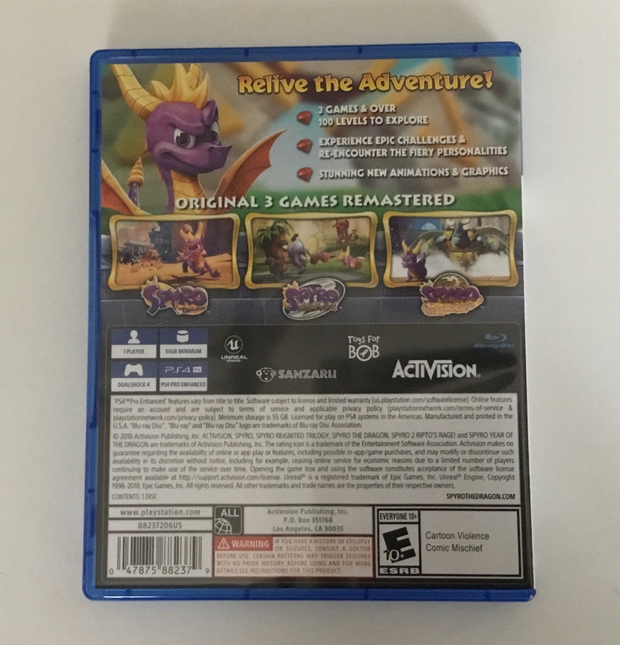 Spyro Reignited Trilogy (Sony PlayStation 4 PS4, 2018)