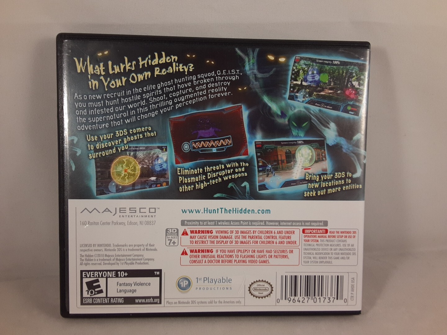 The Hidden Augmented Reality Ghost Hunting Adventure (Nintendo 3DS) w/ Manual