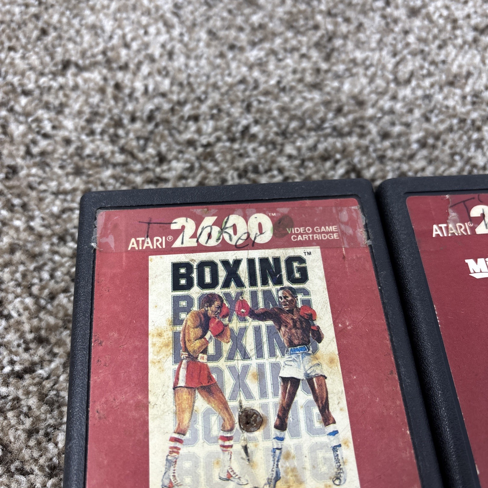ATARI 2600 RED LABEL 3 GAME LOT Donkey Kong Real sports Boxing Midnight Tested