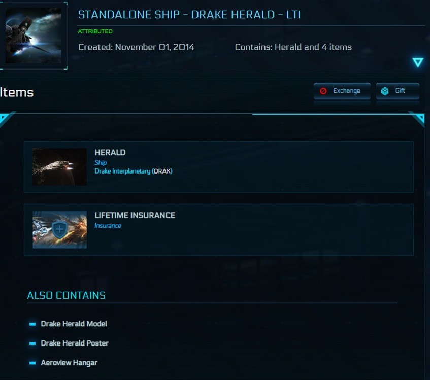 STAR CITIZEN – Drake Herald OC with LTI (Lifetime Insurance)