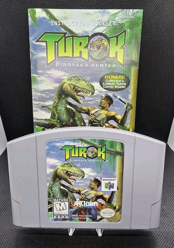Turok Dinosaur Hunter Nintendo 64 Authentic Cartridge Manual Case – N64 Tested