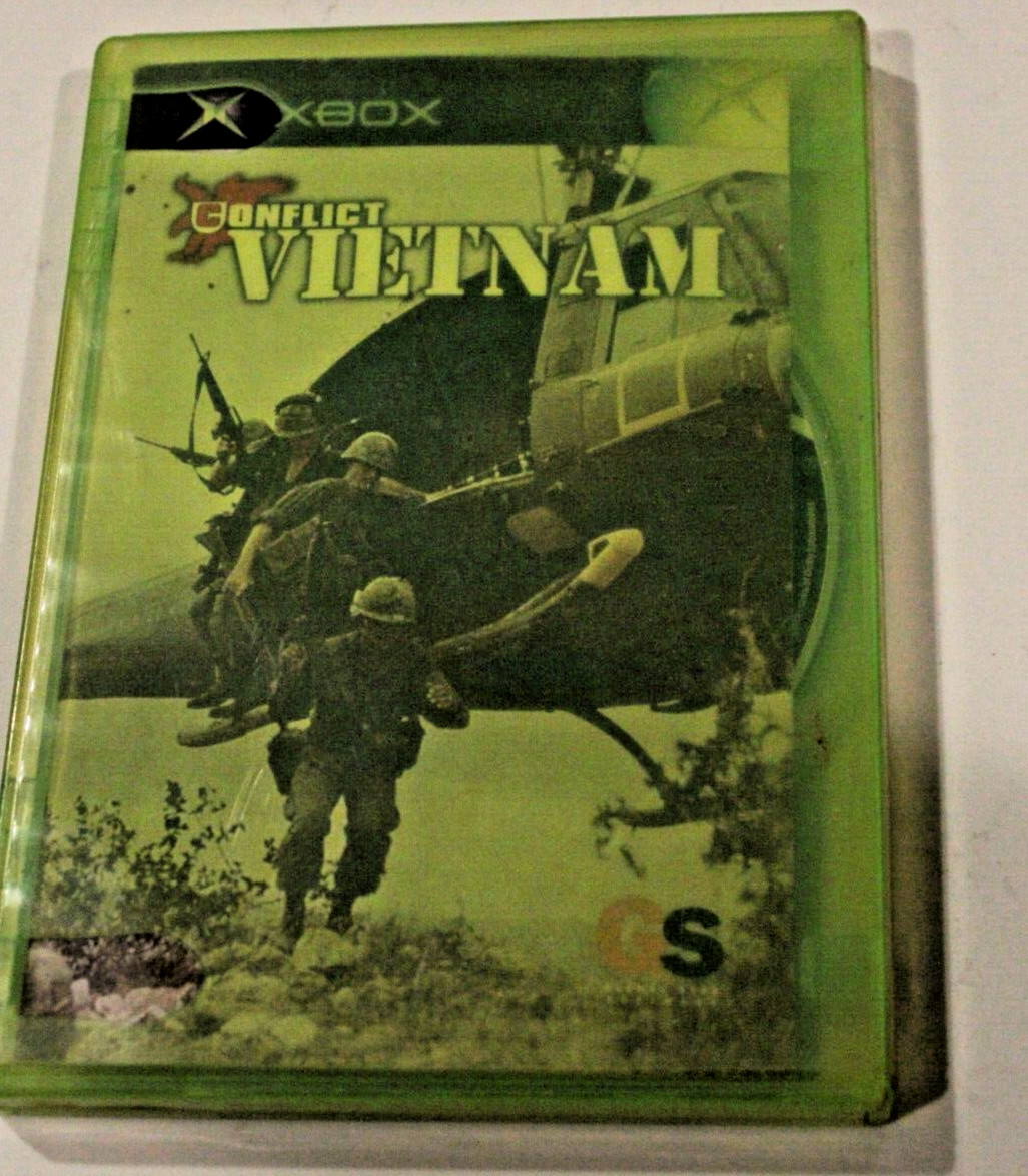 CONFLICT: VIETNAM game in case w/ manual No 1cover Art Original MICROSOFT XBOX