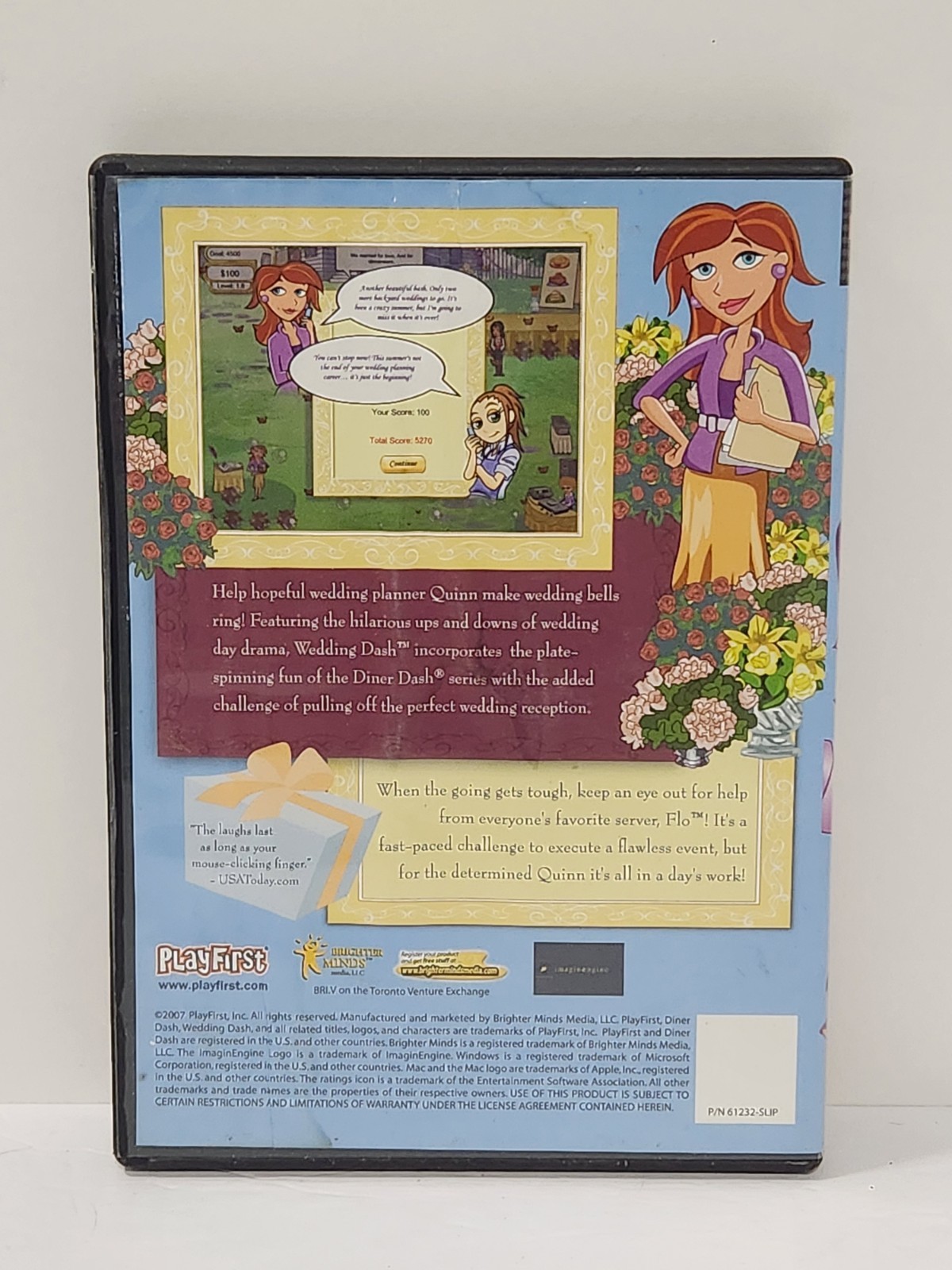 Wedding Dash-Windows/Mac PC CD ROM-Rated E-2008-PlayFirst Mint Disc