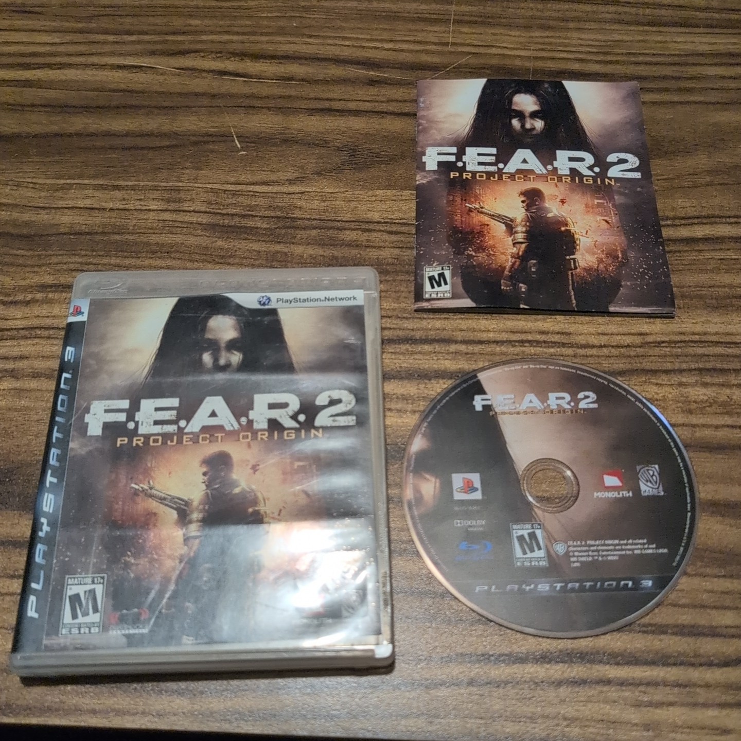 F.E.A.R. 2: Project Origin (Sony PlayStation 3, 2009) Complete Tested & Works