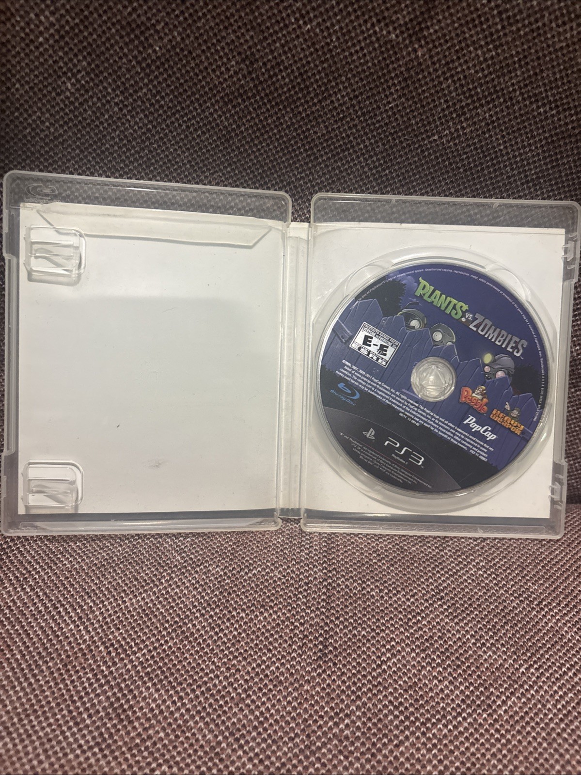 Plants vs. Zombies Game Sony PlayStation 3 PS3 (No Manual) – Tested & Works