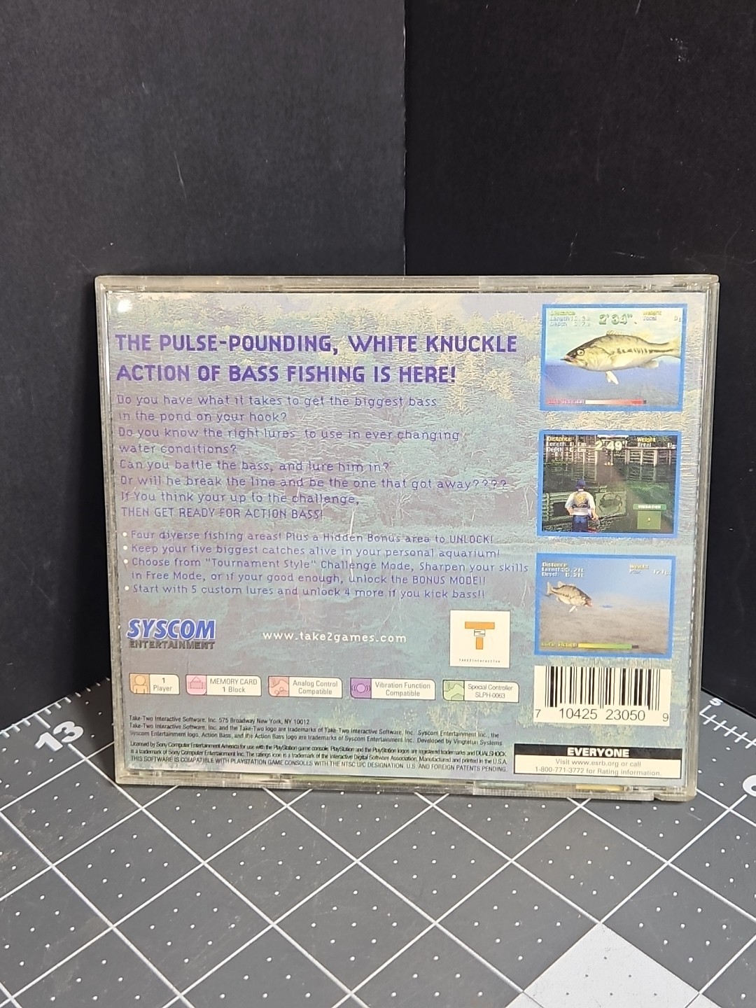Vintage Action Bass PS1 PlayStation 1 Complete – Family Video Edition GUC E5