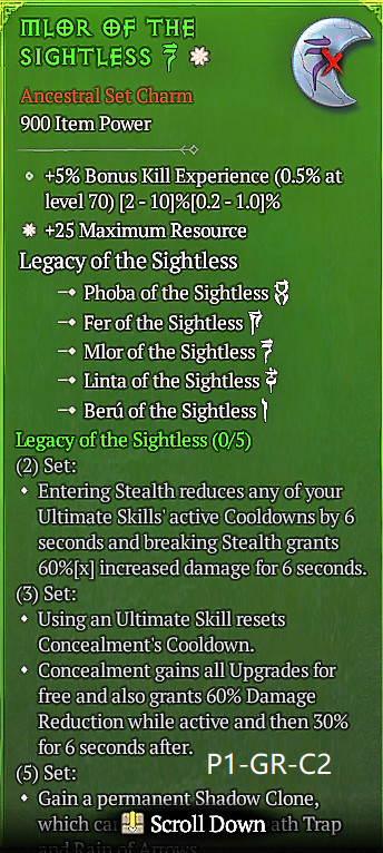 🔥 Diablo 4 Season 14 🔥Charm · Rogue GA +4 to Trap Skills