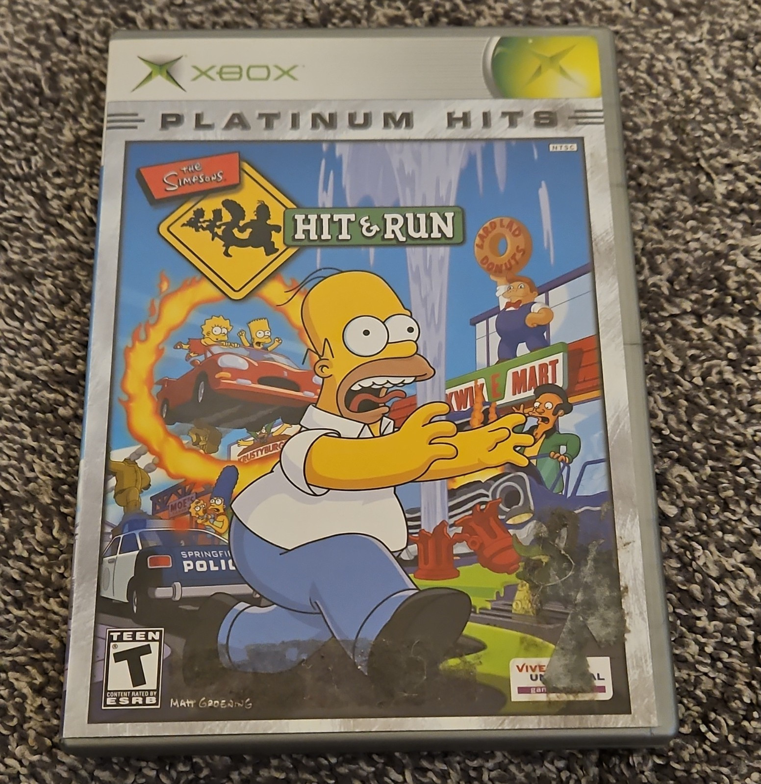 Vivendi The Simpsons: Hit & Run Platinum Hits (Microsoft Xbox, 2004) w/manual